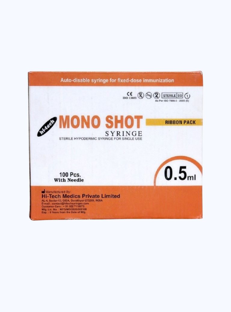 0.5 ML MONO SHOT SYRINGE WITH NEEDLE